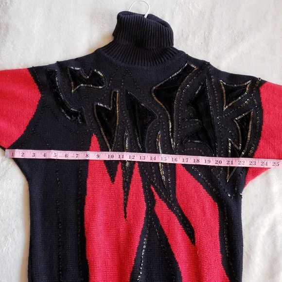 Vintage Velvet Sequin Beaded Maximalist Sweater - Picture 12 of 14